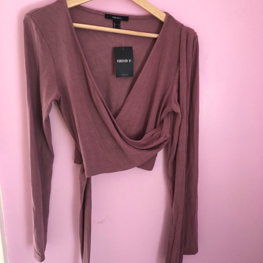 Forever 21 self tie surplice top